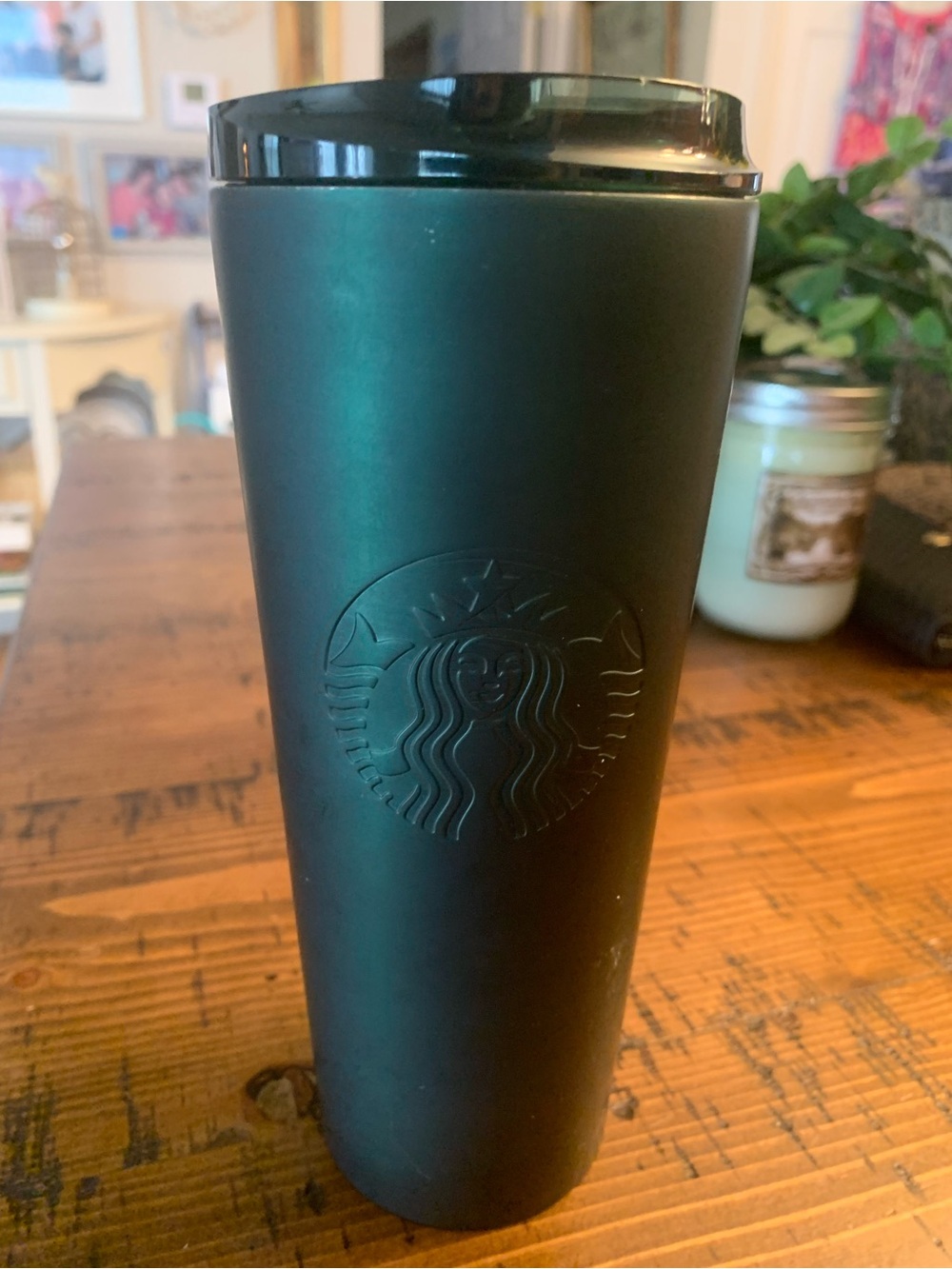 Starbucks Green Matte Steel Tumbler with Embossed Siren Logo